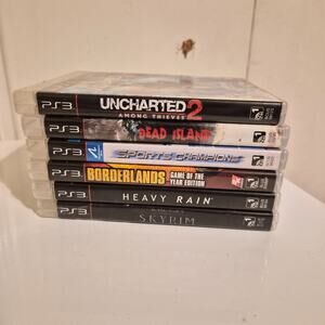 PlayStation 3 Action Games Bundle PS3 lot Skyrim Heavy Rain Borderlands and more